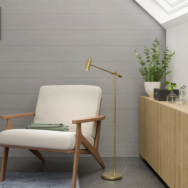 Cato vloerlamp dimbaar glanzend messing van Belid – productfoto