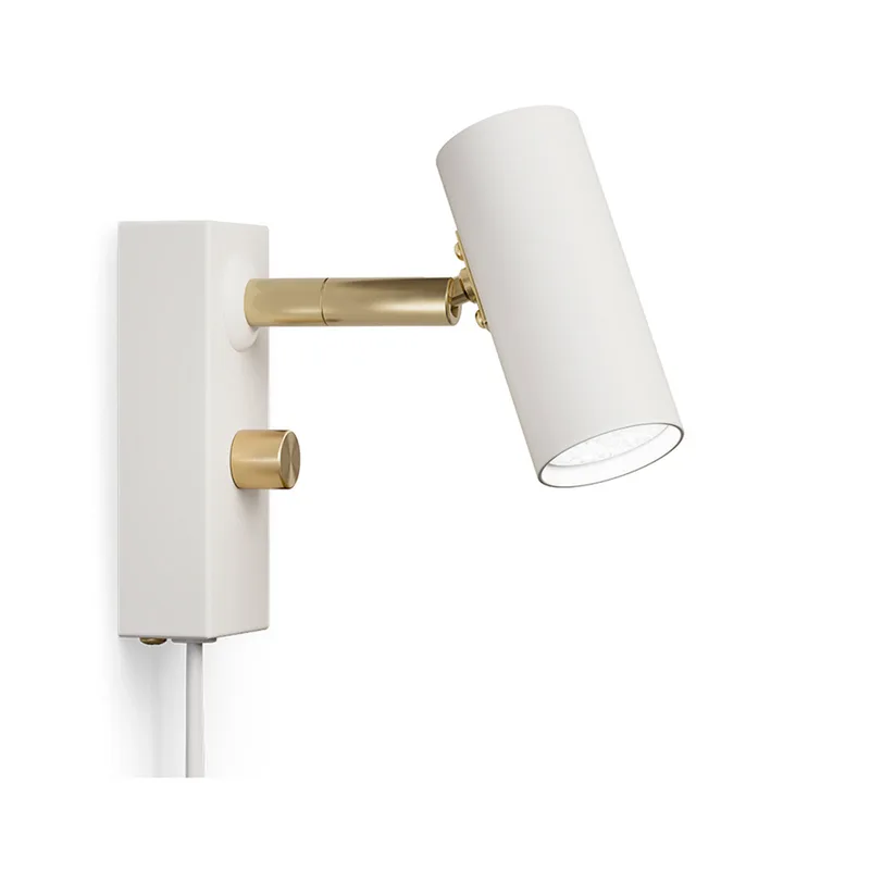 Cato Wandlamp Mat Wit/Blank Geel Koper by Belid – product photo