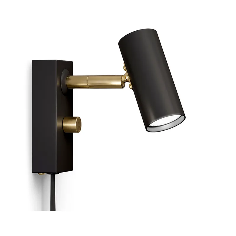 Cato Wandlamp Mat Zwart/Geel Koper by Belid – product photo