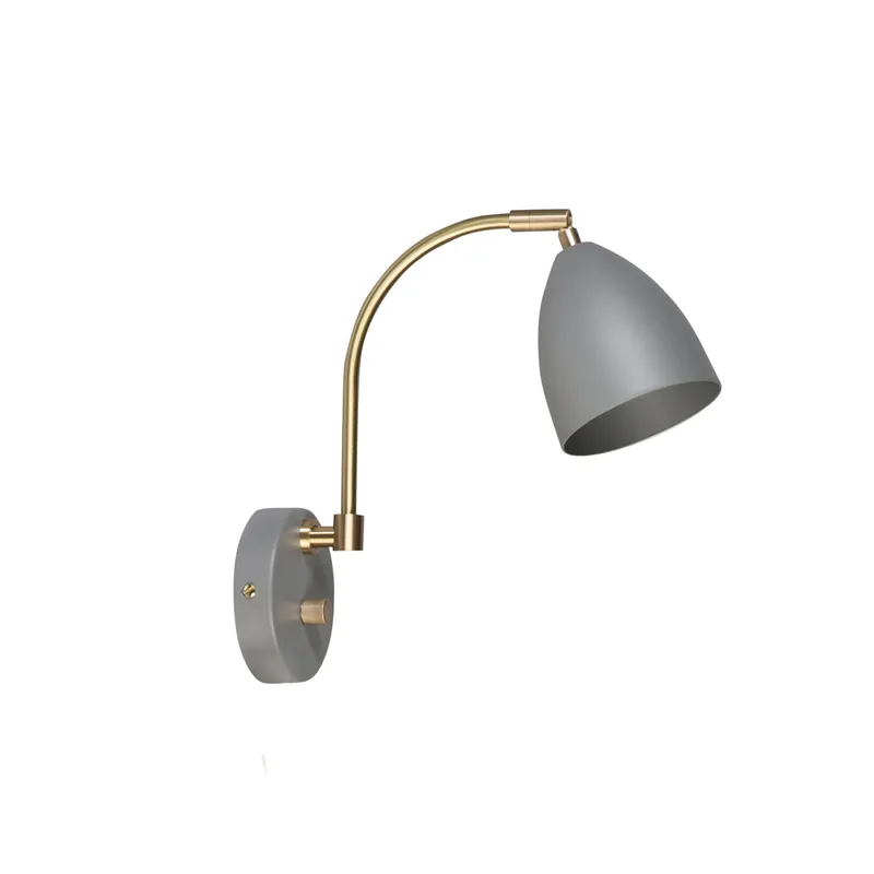 Deluxe Wandleuchte Warmgrau, Messing de Belid – photo du produit