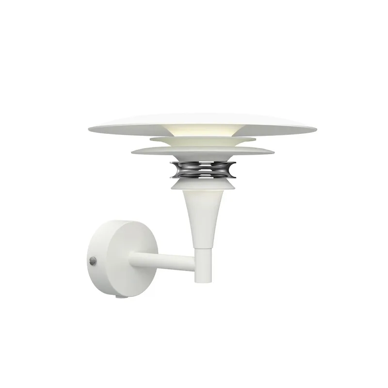 Diablo wandlamp, wit/chroom, Ø 20 cm metaal, G9 von Belid – Produktfoto