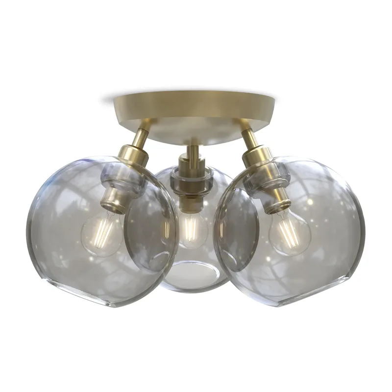 Gloria Deckenleuchte Ø33cm Messing-Rauchglas by Belid – product photo