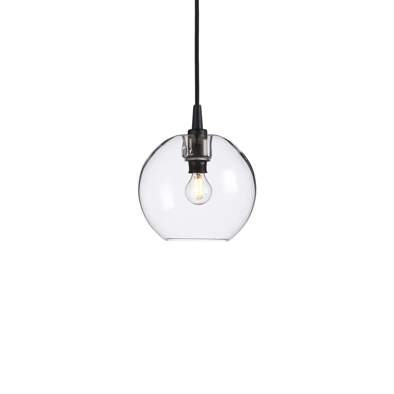Gloria Pendelleuchte Ø19cm Schwarz-Klarglas by Belid – product photo