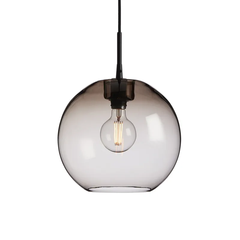 Gloria Pendelleuchte Ø32cm Schwarz-Rauchglas de Belid – photo du produit