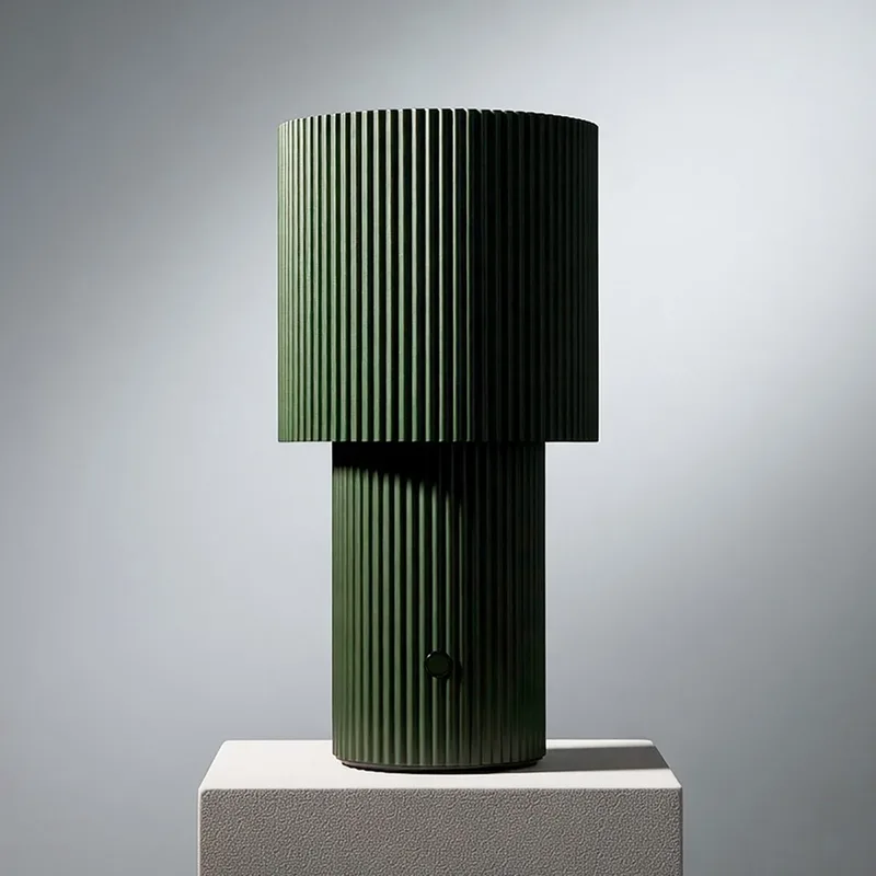 Iluma LED-batterijgevoede tafellamp, olijfgroen, hoogte 22,1 cm - Herstal Belid - Woonkamer - Modern - Aluminium - 1 lamp von Belid – Produktfoto