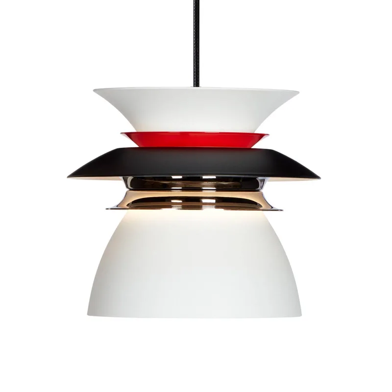 LED hanglamp Diablo, Ø 16,5 cm, zwart/rood by Belid in White, Black, Red – product photo