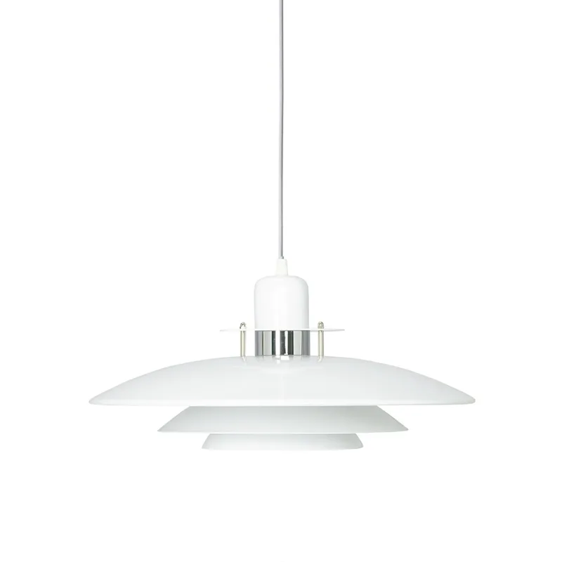 Primus I hanglamp, wit/chroom, Ø 43 cm, metaal by Belid – product photo