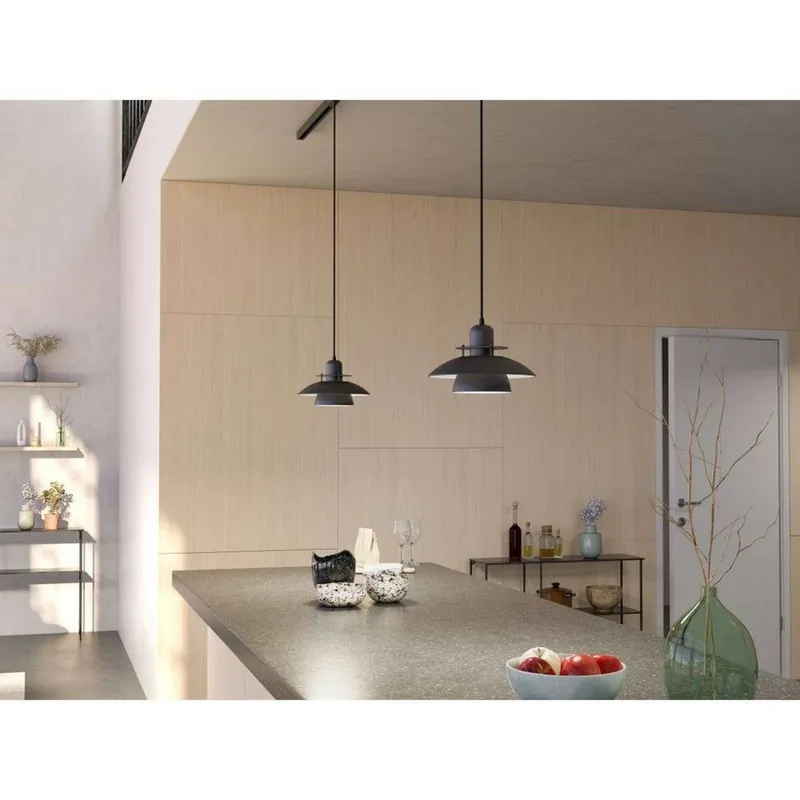 Primus IV hanglamp, wit/chroom, Ø 28 cm, metaal von Belid – Produktfoto