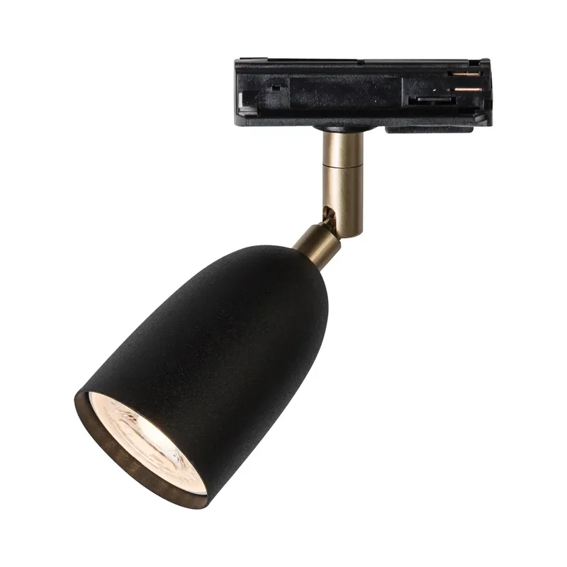 Radiell Spotlight Global 1-phasig Schwarz Struktur/Messing Gu10 von Belid – Produktfoto