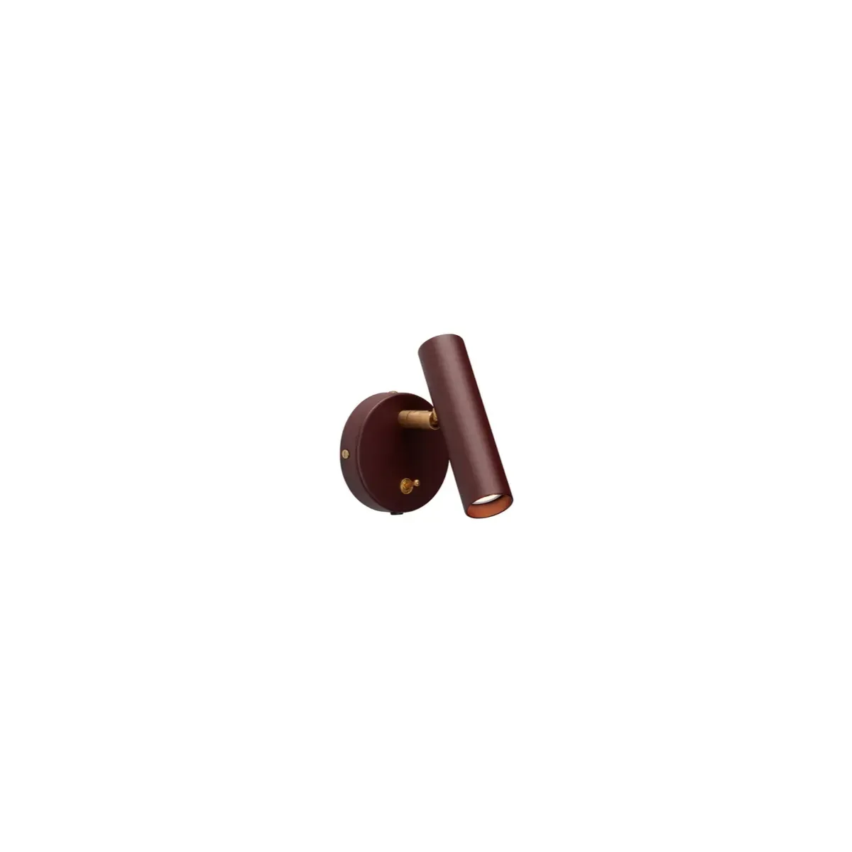 Slender Wandleuchte GU10 Metall Dunkelrot/Messing by Belid – product photo