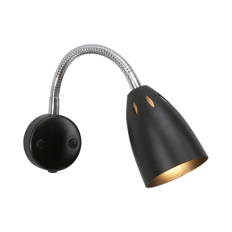 Smilla Wandleuchte Matt Schwarz E14 by Belid – product photo