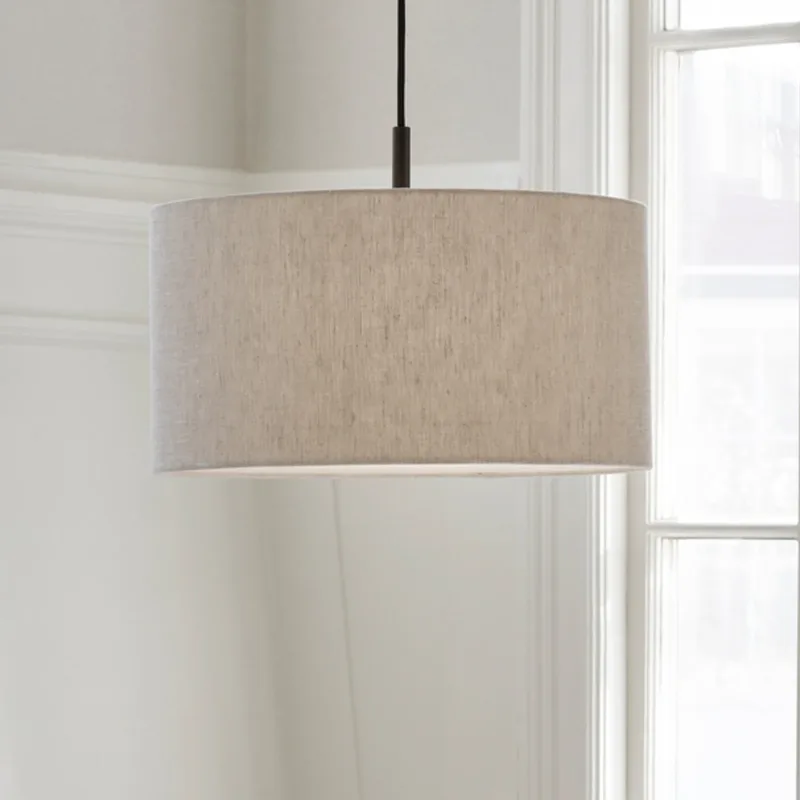 Soft hanglamp, Ø 44 cm, naturel/brons, linnen von Belid – Produktfoto