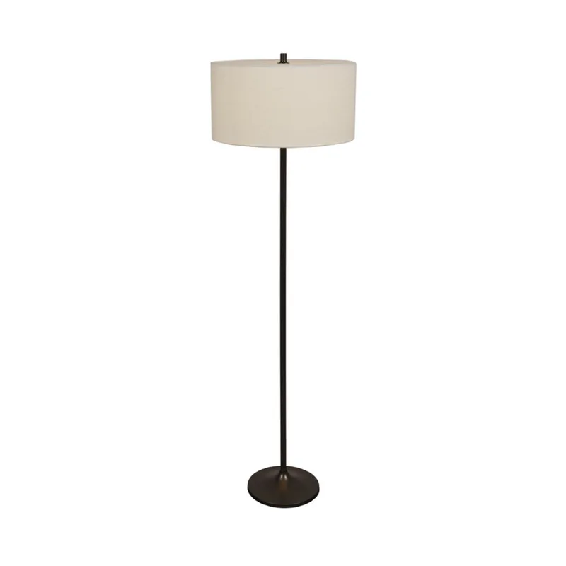 Soft vloerlamp, wit/brons, hoogte 149,5 cm, linnen de Belid – photo du produit