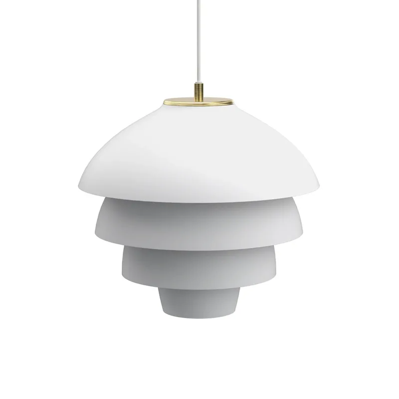Valencia hanglamp, Ø 42 cm, wit/messing, E27 fra Belid – produktbillede