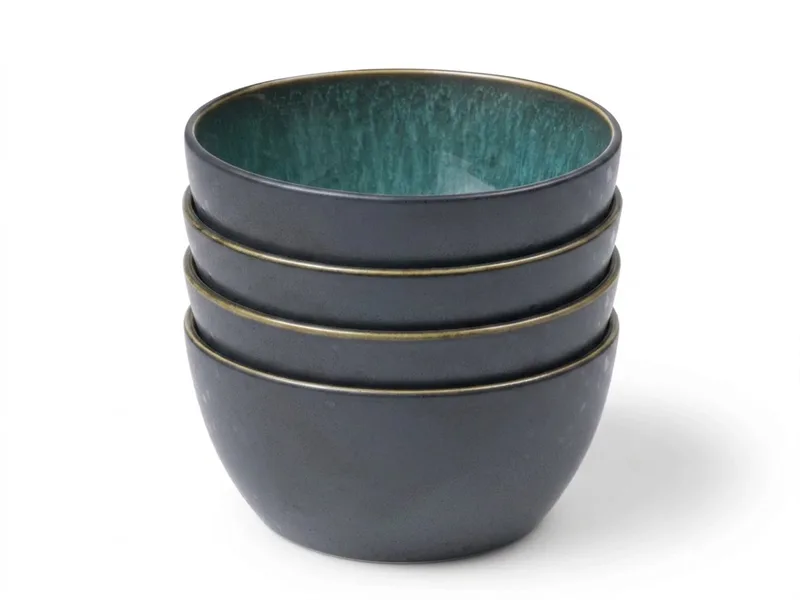 Gastro Kom zwart/groen 14cm set van 4 van Bitz in Groen – productfoto