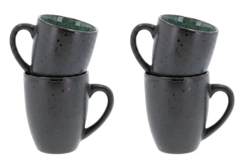 Gastro Mok 30cl zwart/groen set van 4 van Bitz in Groen – productfoto