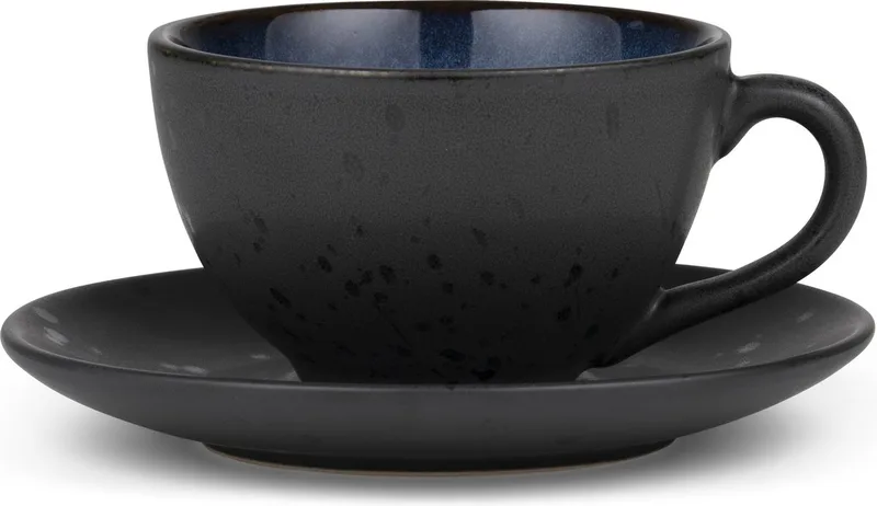 Kop met schaal Dia. 10 x 6 cm 24 cl Zwart/Donkerblauw by Bitz in Black, Dark blue – product photo
