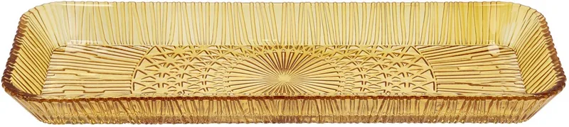 Kusintha Serveerschaal rechthoekig 38 x 14 x 3 cm van Bitz in Amber – productfoto