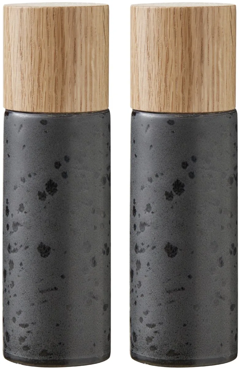 Peper en Zout Dia. 5,0 x 16,7 cm Mat zwart de Bitz en Matte black – photo du produit