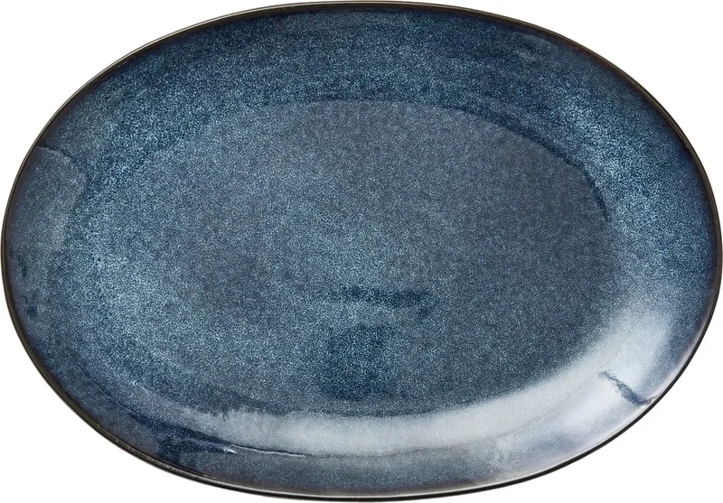 Schaal ovale 36 x 25 cm Zwart/Donkerblauw van Bitz in Zwart, Donkerblauw – productfoto