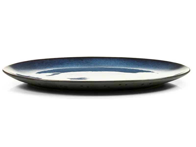 Servierplatte Servierplatte oval black/dark blue 45 x 34 cm, Steinzeug, (Platten), Platte oval 45x34 cm Schwarz/Dunkelblau by Bitz in Blue – product photo 2 of 3