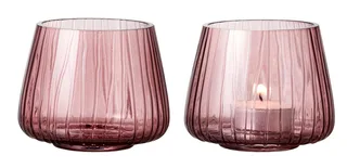 Teelichthalter Kusintha Teelichthalter pink 7,5 cm Set 2, Teelichthalter Kusintha 7,5 cm 2 Stck. Pink Glas by Bitz – product photo 1 of 5