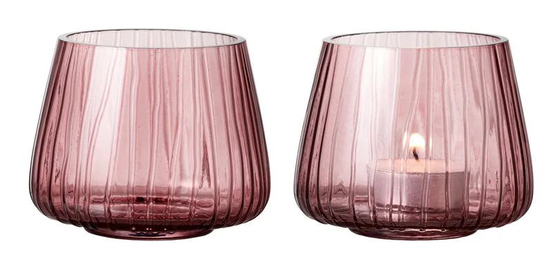 Teelichthalter Kusintha Teelichthalter pink 7,5 cm Set 2, Teelichthalter Kusintha 7,5 cm 2 Stck. Pink Glas by Bitz – product photo 1 of 5