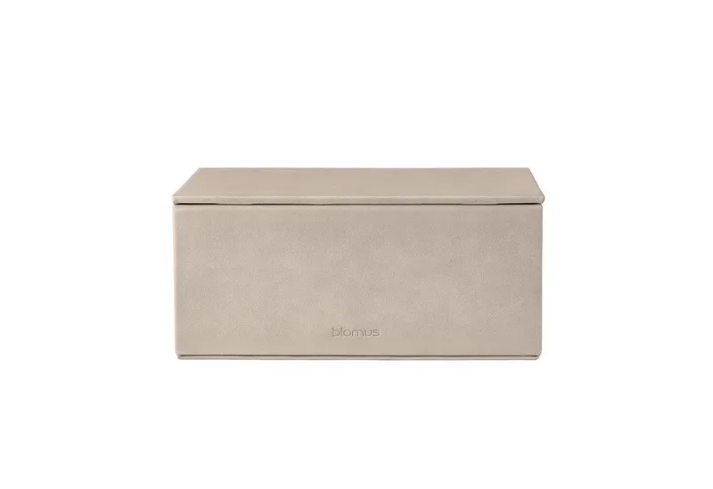 Aufbewahrungsbox Schmuckaufbewahrung -SAHLA- Schmuckbox, Schatulle, Kiste für Schmuck (1 St., 1x), Funktionales Design, klare Linien, Wildlederoptik, Organizer från Blomus i Brun – produktbild