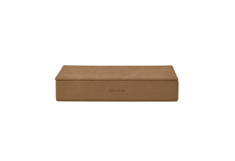 Aufbewahrungsbox Schmuckaufbewahrung -SAHLA- Schmuckbox, Schatulle, Kiste für Schmuck (1 St., 1x), Funktionales Design, klare Linien, Wildlederoptik, Organizer van Blomus in Braun – productfoto