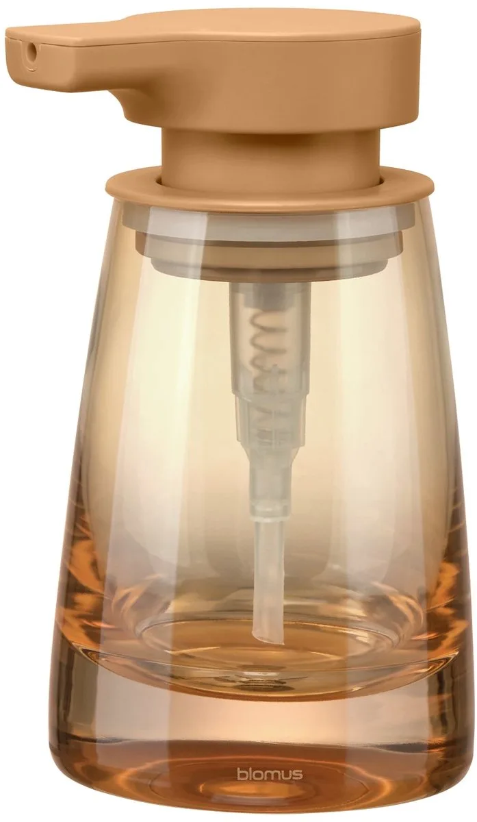 Ava Zeepdispenser Tan | Bruin / Oranje | Glas / Plastic by Blomus in Bruin / Oranje – product photo