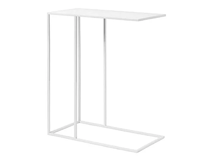 Beistelltisch FERA White 50L x 25B x 58H cm Sofatisch Weiß Kaffeetisch aus Stahl für Flur, Wohnzimmer, Schlafzimmer, Büro de Blomus – photo du produit