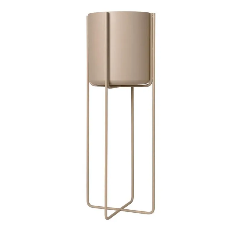 Blumentopf Pflanzgefäß mit Gestell KENA Blumentopf Pflanztopf Stahl pulverbeschic by Blomus in Braun – product photo