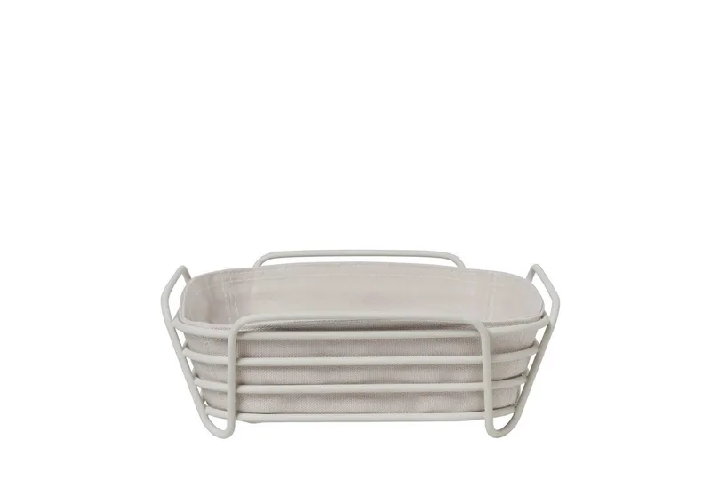 Brotkorb -DELARA- Vielseitiger Brotkorb: Modernes Design, Pulverbeschichteter Stahl, 100% Baumwolle, Hygienisch, Langlebig, Zeitlos by Blomus in Beige – product photo