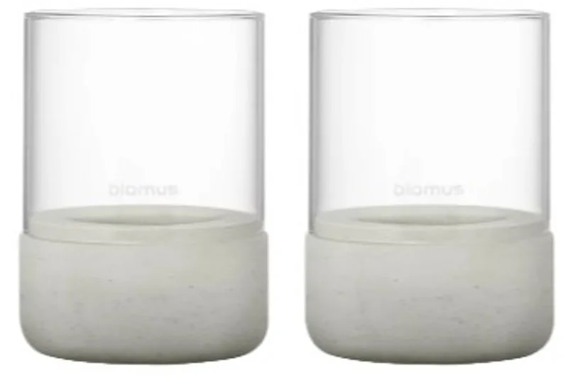 Calma - Windlicht - Grijs Beige - Set van 2 by Blomus in Grijsbeige – product photo