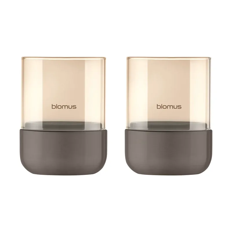 Calma Windlicht Ø7cm 2er Pack Burned Metal-metallic finish de Blomus – photo du produit