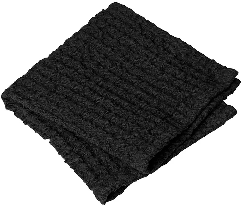 Caro Badtextiel Black | 30 x 30 set/2 cm | Katoen by Blomus in Zwart – product photo