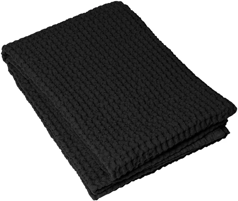 Caro Badtextiel Black | 70 x 140 cm | Katoen von Blomus in Zwart – Produktfoto