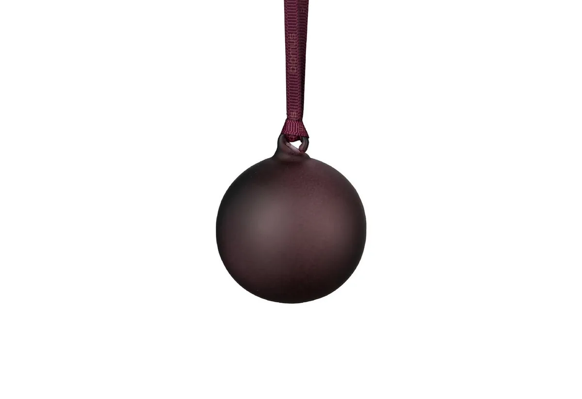 Christbaumschmuck 2er Set Weihnachtsschmuck -JUHLA- Weihnachtskugeln, Christbaumdeko, moderne Farben, mattes Finish, schlichte Form, passendes Band de Blomus en Marron – photo du produit