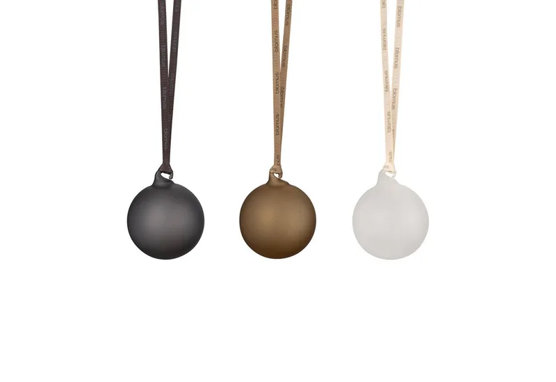 Christbaumschmuck -JUHLA- Weihnachtsschmuck 6er-Set: Elegantes Design & modernen Farben (6-tlg), Exklusiv, Handgefertigt, 6er-Set, Farbauswahl, Mattes Finish, Edel by Blomus in Brown – product photo 1 of 4
