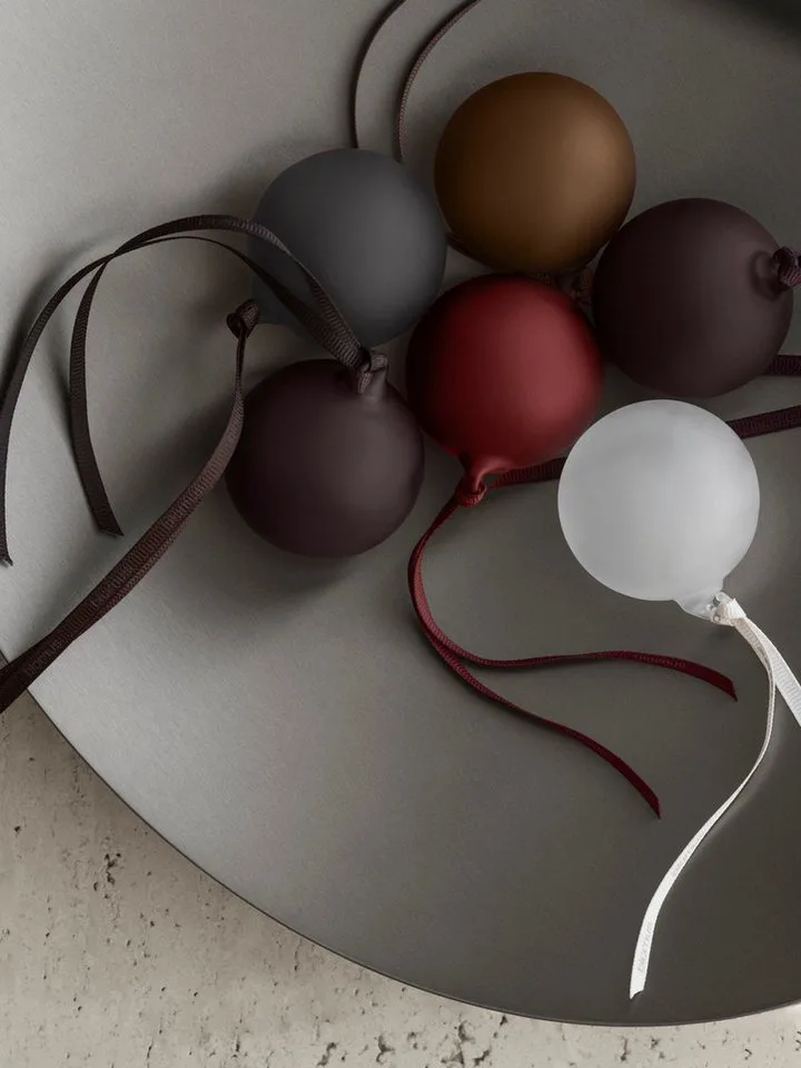Christbaumschmuck -JUHLA- Weihnachtsschmuck 6er-Set: Elegantes Design & modernen Farben (6-tlg), Exklusiv, Handgefertigt, 6er-Set, Farbauswahl, Mattes Finish, Edel by Blomus in Brown – product photo 3 of 4