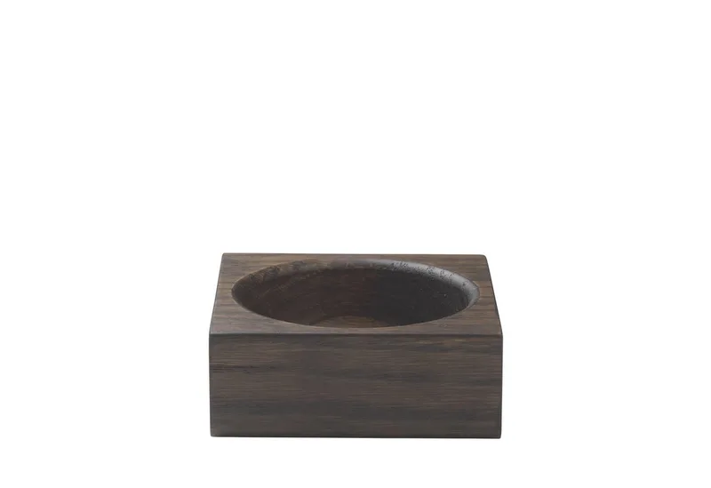 Dekoschale -MODO- Ablageschale: Ästhetisches Highlight für jeden Raum, Hochwertig, Vielseitig, Schwarz, Ästhetisch, Eiche, Geriffelt by Blomus in Braun – product photo