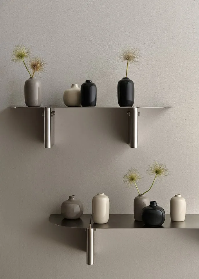 Dekovase 3er Set -CEOLA- Blumenvase, Keramikvase: modernes Design (Set, 3 St., 3x Vase), widerstandsfähiges Keramik, Unikat, natürliches Design by Blomus in Grey – product photo 2 of 2