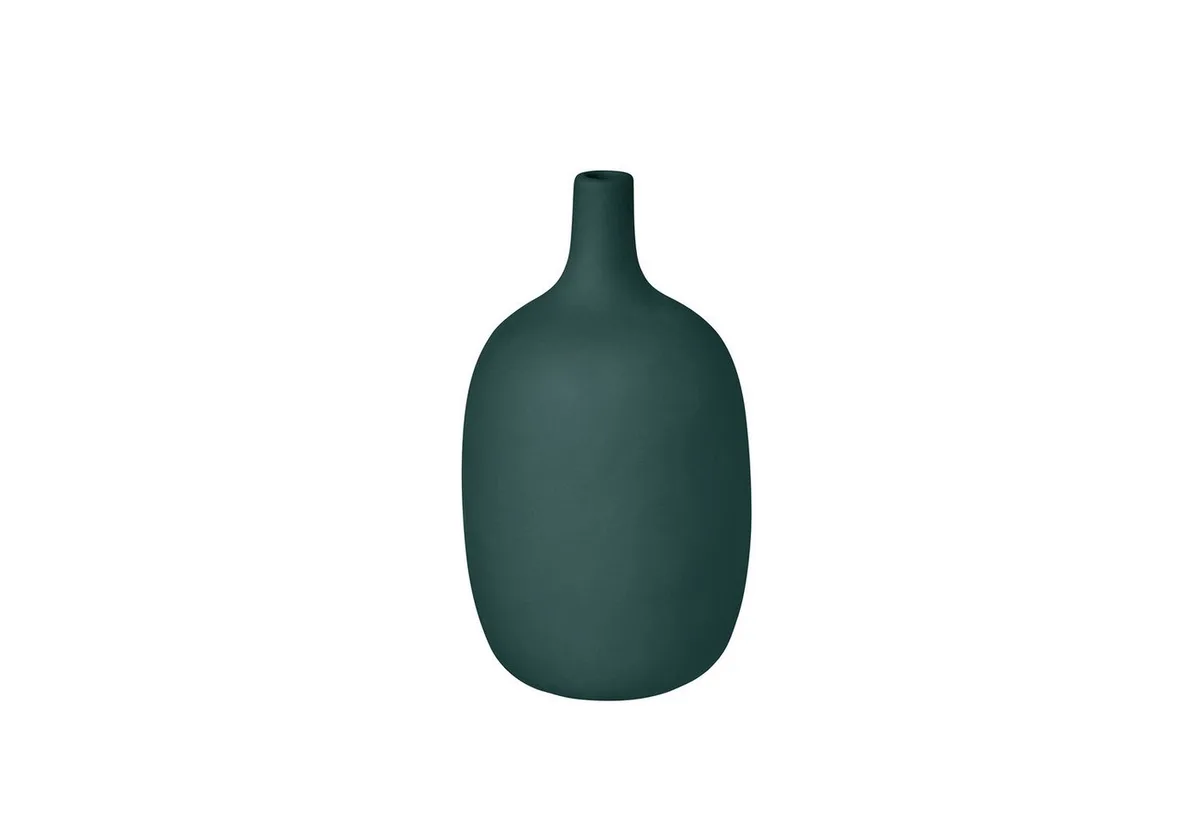 Dekovase -CEOLA- Designer-Vasen: Hochwertige Keramik mit matter Oberfläche, Zeitlos, Hochwertige Keramik, Matte Glasur, Organische Form, Handgefertigt von Blomus in Grün – Produktfoto