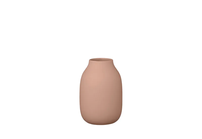Dekovase -COLORA- Vase: Handgefertigte Eleganz mit matter Oberfläche, Handgefertigt, Keramik & Porzellan, Matt, Schutznoppen, Zeitloses Design van Blomus in Bruin – productfoto