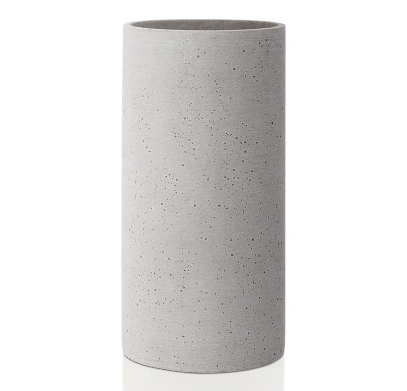 Dekovase COLUNA Vase M Dekovase Blumenvase Zylindervase Polyresin hellgrau 24 (kein set) von Blomus in Grau – Produktfoto