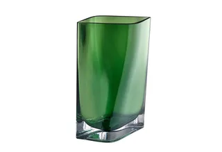Dekovase -DUASIS- Vase, Blumenvase, Keramikvase: modernes Design (1x Vase), Skulpturale Glasvase, Farbspiel, Handgefertigt, Unikat by Blomus in Green – product photo 1 of 5