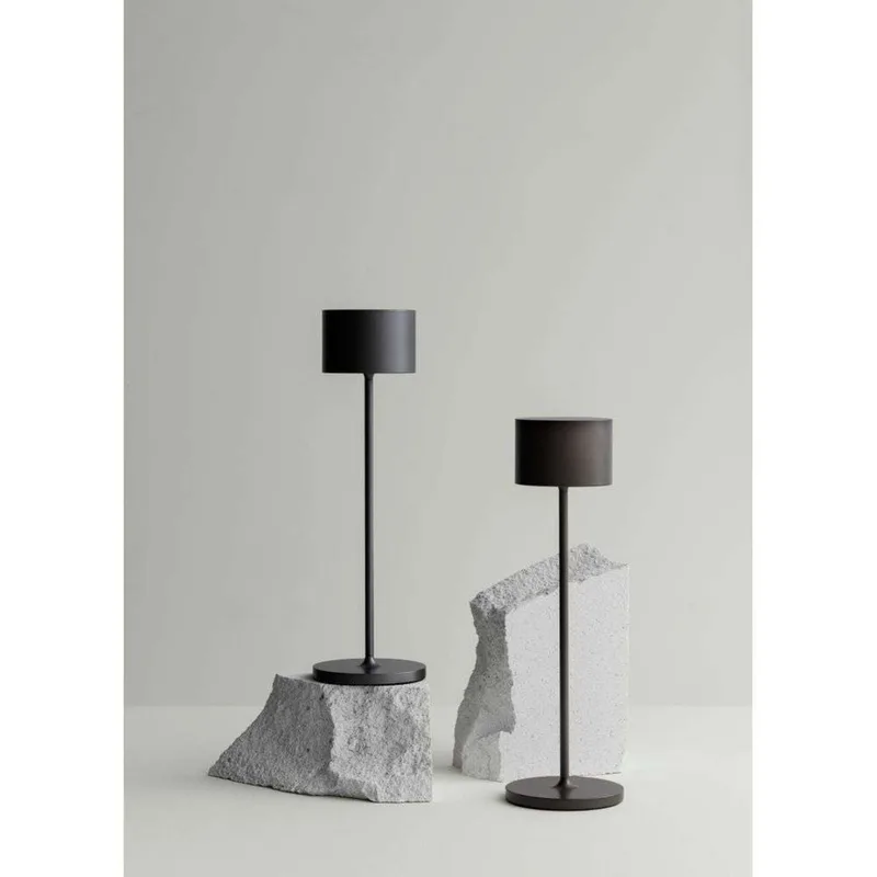 Farol Portable Tafellamp Gunmetal/Metallic - Blomus - Terras - Aluminium by Blomus – product photo