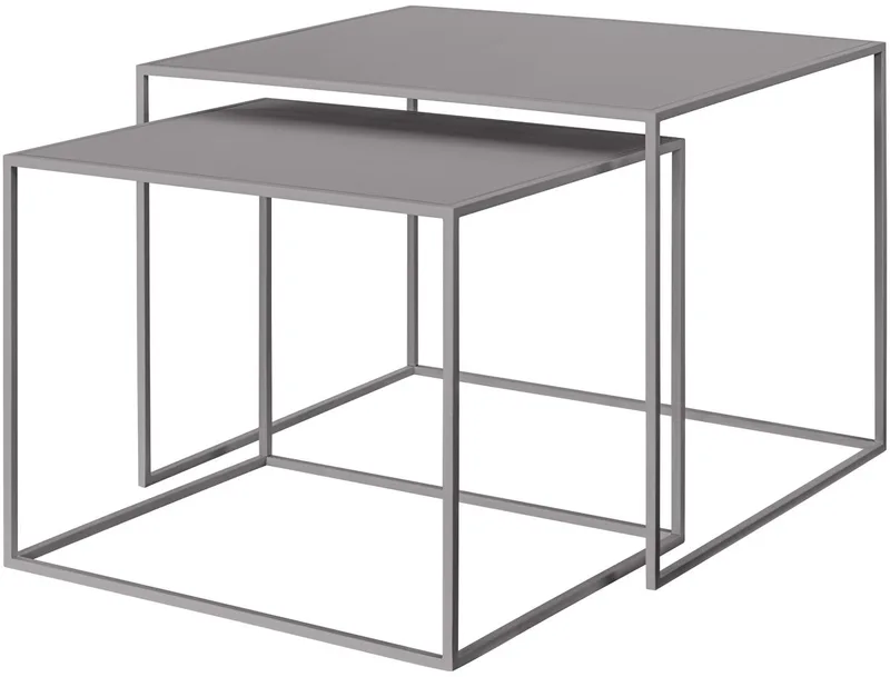 Fera Bijzettafel Mourning Dove Large | Lichtgrijs / Beige | Staal de Blomus en Gris clair, Beige – photo du produit