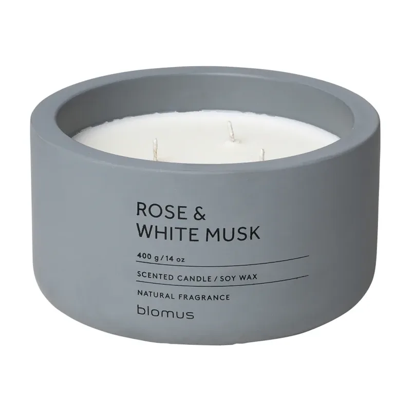 Fraga Duftkerze 25 Stunden Rose & White Musk-Flintstone by Blomus – product photo