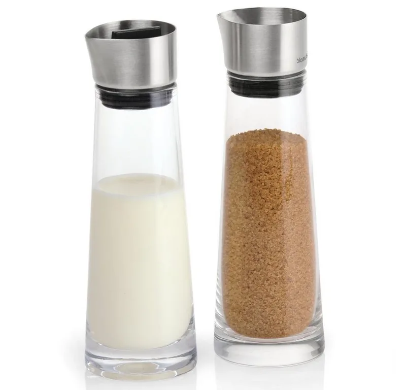 Frühstücks-Geschirrset Zucker & Sahne Set Macchiato Zuckerstreuer Milchkanne Edelstahl matt, Edelstahl by Blomus in Grau – product photo